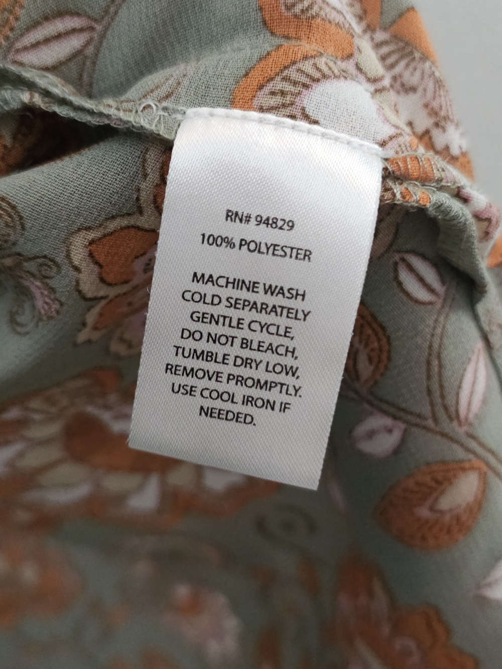 Derek Heart Light Sage & Peach Floral Kimono Womens Medium Open Front Flowy - Picture 5 of 9
